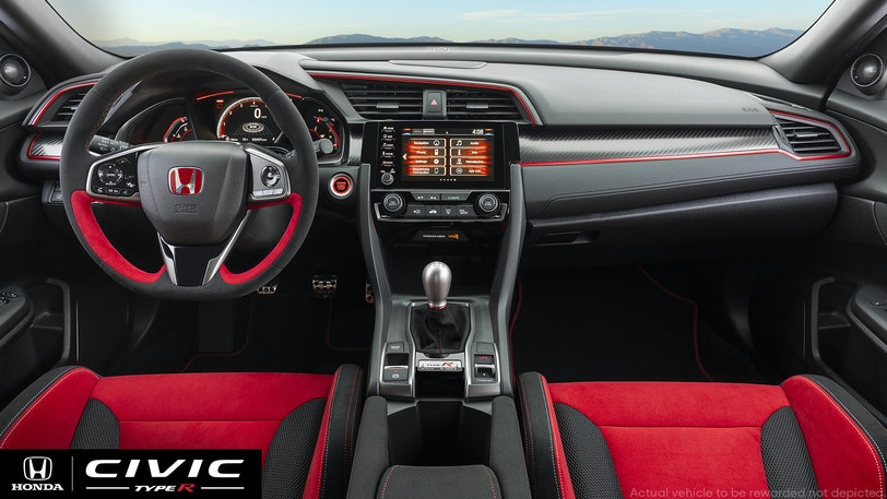 Khoang cabin bên trong chiếc Honda Civic Type R 2022